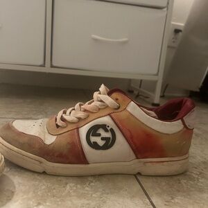 Gucci Men's Sneakers - White and Red